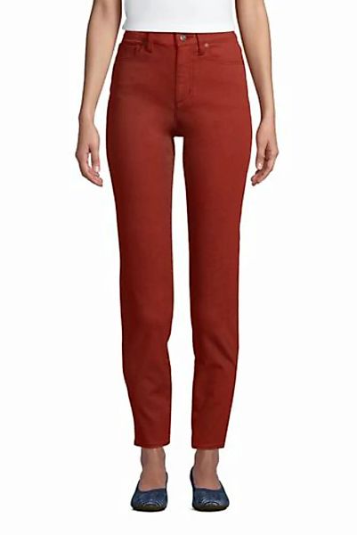 Slim Fit Öko Jeans High Waist, Damen, Größe: XS Normal, Rot, Elasthan, by L günstig online kaufen