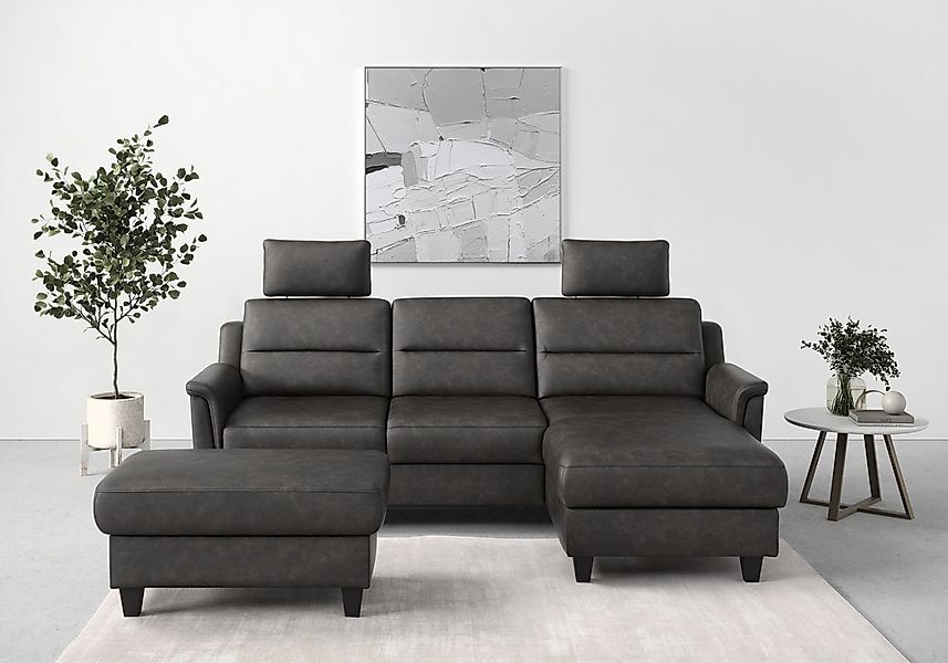 sit&more Ecksofa "Farö L-Form", inklusive Federkern, wahlweise mit Bettfunk günstig online kaufen