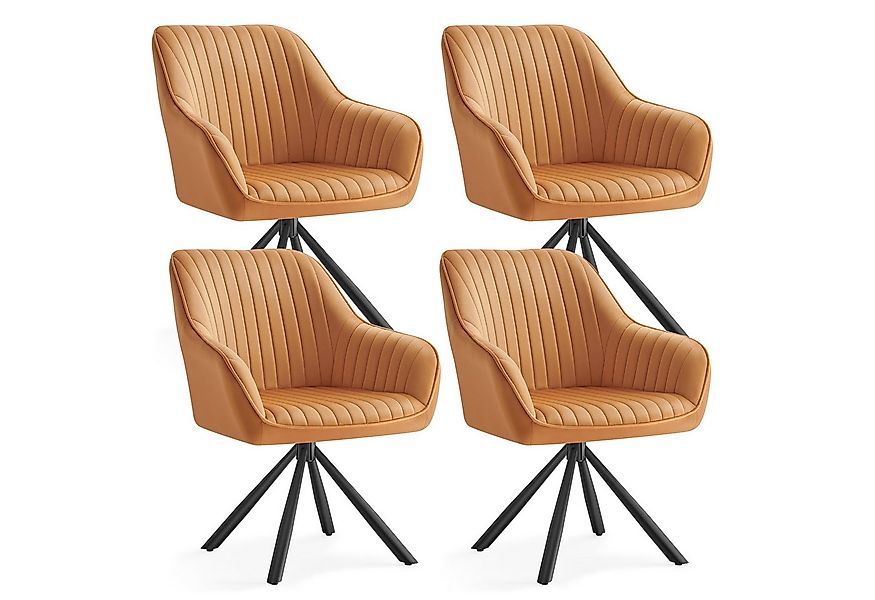 SONGMICS Esszimmerstuhl (4 St), Esszimmerstuhl, Küchenstuhl drehbar, Stahlb günstig online kaufen