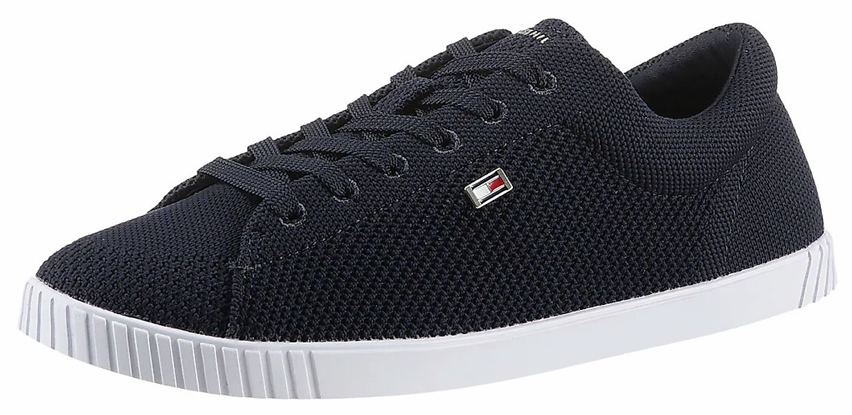 Tommy Hilfiger Sneaker "FLAG LACE UP SNEAKER KNIT", Freizeitschuh, Halbschu günstig online kaufen