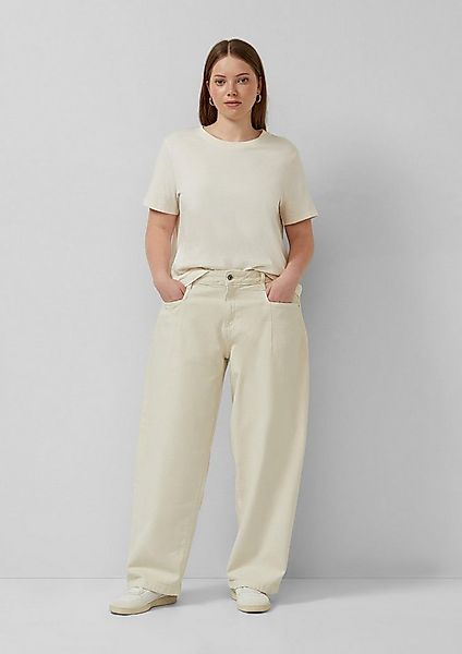 QS Weite Jeans Jeans-Hose Jeans Relaxed Fit / Mid Rise / Barrel Leg günstig online kaufen