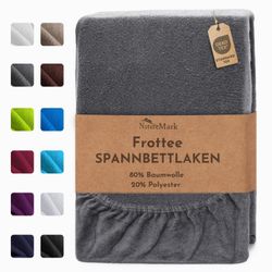 NatureMark Spannbettlaken Frottee Spannbettlaken, 80% Baumwolle günstig online kaufen