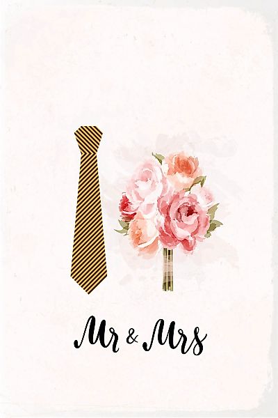 queence Metallbild "MR & MRS", Sprüche, (1 St.) günstig online kaufen