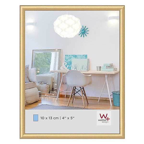 walther design New Lifestyle Kunststoff Bilderrahmen 10x13 cm Gold KV113G günstig online kaufen