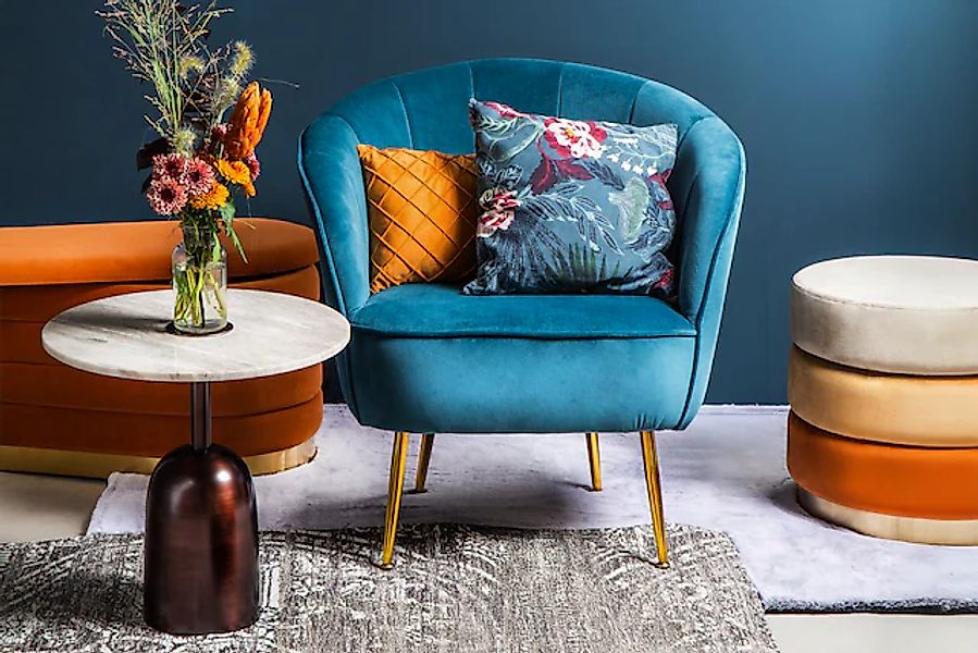 Kayoom Sessel »Loulan 125, gemütlicher Cocktail-Sessel, edler Samtbezug« 1 günstig online kaufen