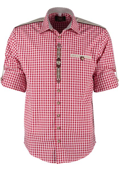 OS Trachten Trachtenhemd TH-0215 Stickerei Krempelarm günstig online kaufen