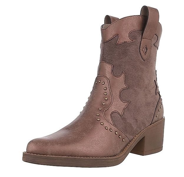 Ital-Design Damen Cowboyboots Western Westernstiefelette (88577306) Blockab günstig online kaufen