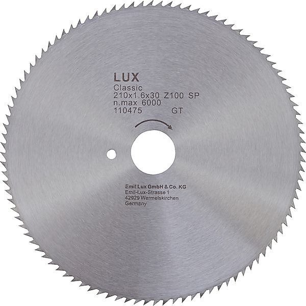 LUX-TOOLS CV-Kreissägeblatt 210 mm x 30 mm 72 Z günstig online kaufen