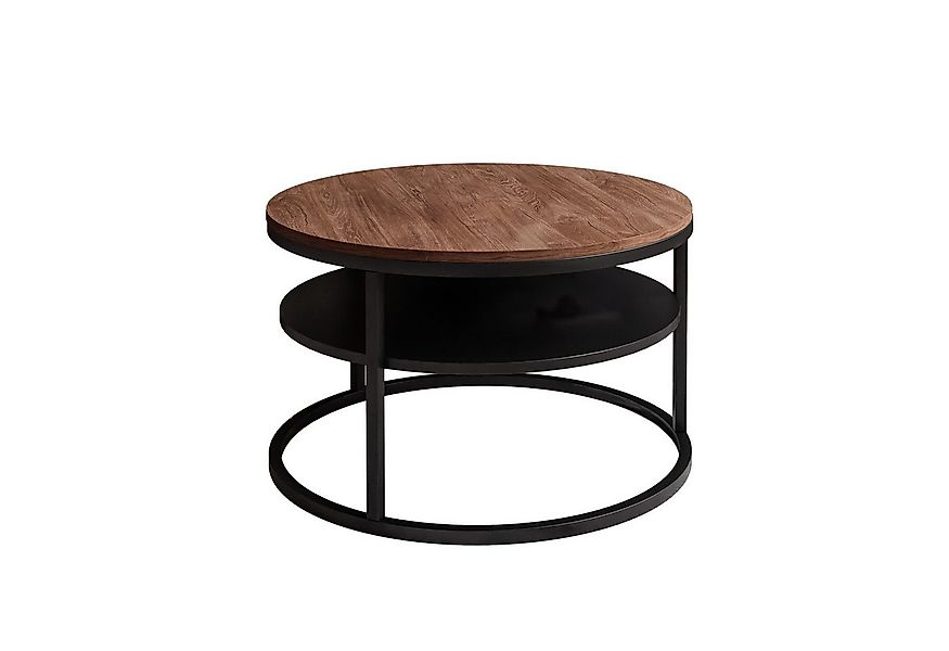 Lookway Couchtisch CIRI SLIM LOFT mit Ablage (1 Tisch), Durchmesser: ⌀ 60 c günstig online kaufen