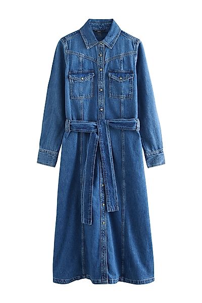 Next Jeanskleid Maxihemdkleid aus Denim (1-tlg) günstig online kaufen