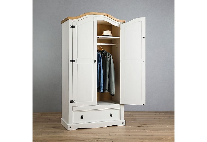 IDIMEX Kleiderschrank CAMPO Kleiderschrank mit Schubladen Kiefer Holzschran günstig online kaufen