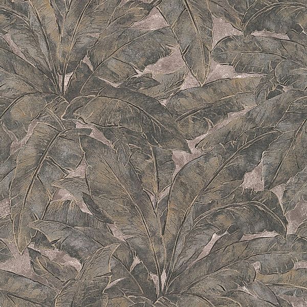 PROFHOME 369271-GU Natur Tapete Dschungel Matt Silber Beige Schwarz 0,53 m günstig online kaufen