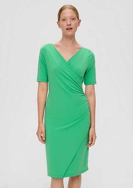 s.Oliver BLACK LABEL Minikleid Gerafftes Kleid in Wickel-Optik Raffung günstig online kaufen