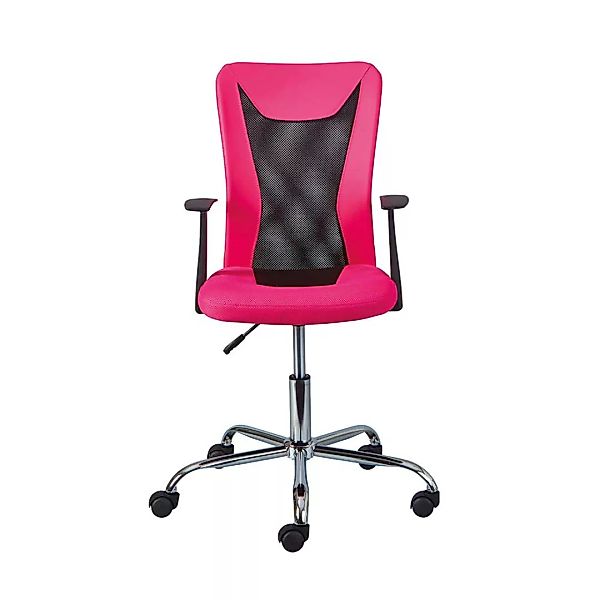 Schreibtischstuhl in Pink und Schwarz höhenverstellbar günstig online kaufen