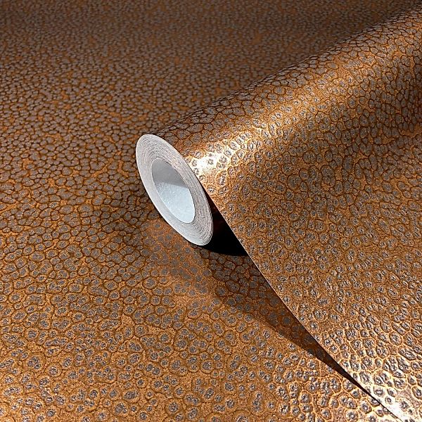 Marburg Vliestapete Gepunktet Glanz Metalloptik Modern 10,05 m x 0,7 m Kupf günstig online kaufen