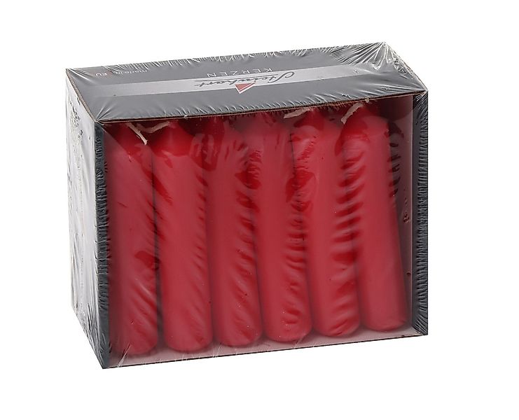 Steinhart Kerzen Adventskerze Pyramidenkerzen Rot 95 x Ø 20 mm, 18 Stück günstig online kaufen