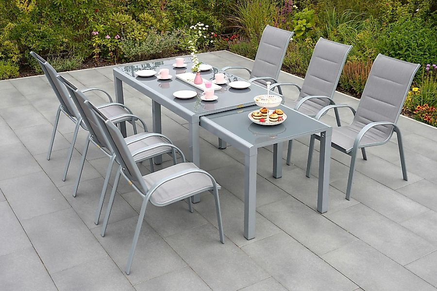 MERXX Garten-Essgruppe "Amalfi di Lusso" 8 Stk. tlg. mit 6 Sesseln und vers günstig online kaufen