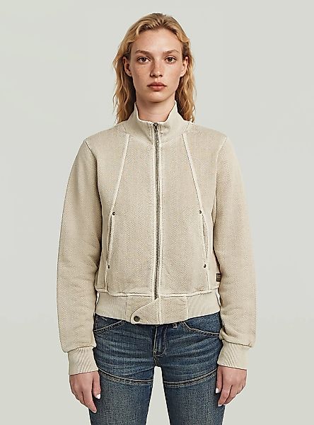 G-STAR Longpullover "Track Overdyed Slim Sweaterjacke" günstig online kaufen