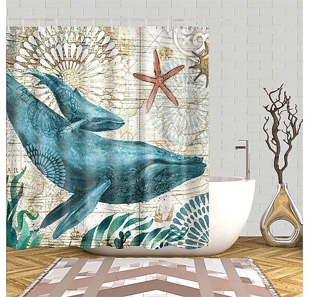 BYSURE Duschvorhang Breite 180 cm (1-tlg), für Badewanne mit 12 Haken günstig online kaufen