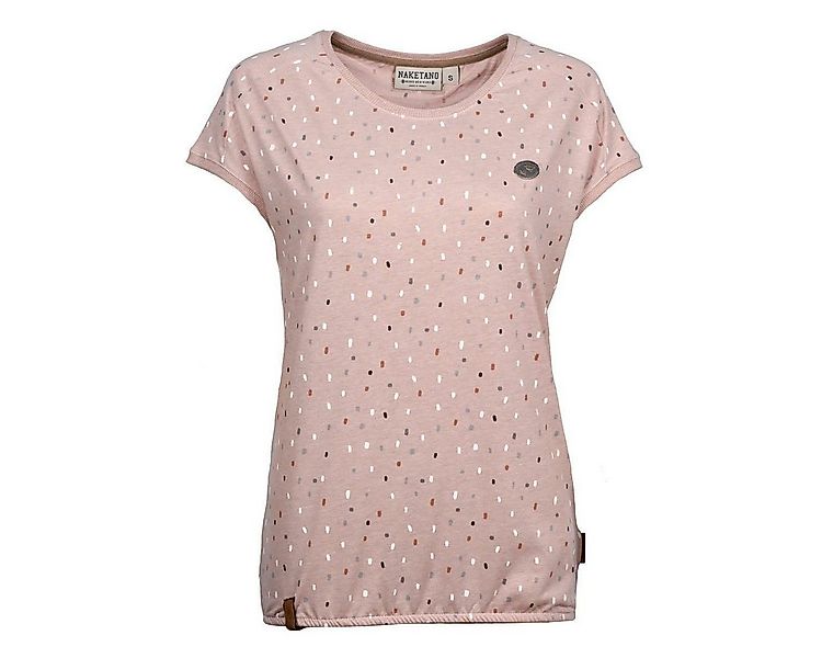 naketano T-Shirt Damen rosa mit farbigen Strichen günstig online kaufen
