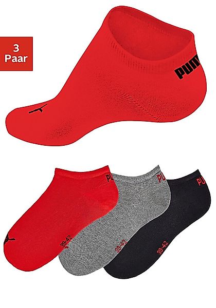 PUMA Sneakersocken (3-Paar) mit eingestricktem Markenlogo günstig online kaufen