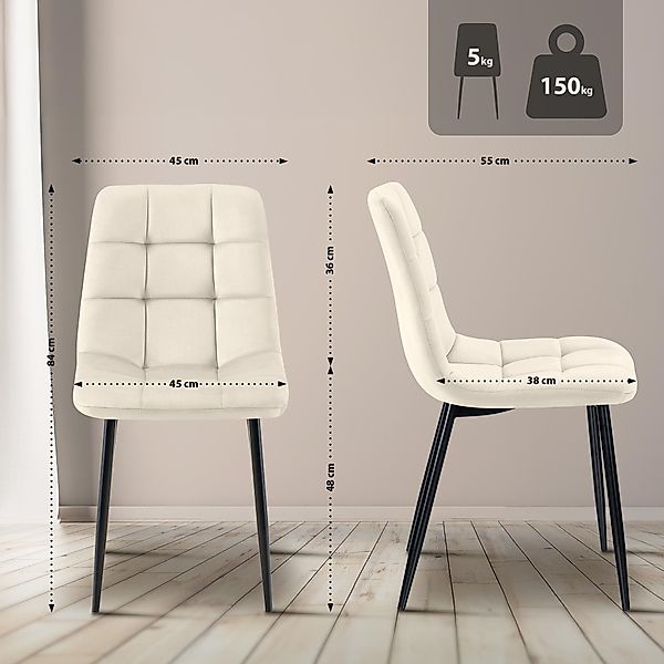 CLP Esszimmerstuhl Tilde (4er Set), mit günstig online kaufen