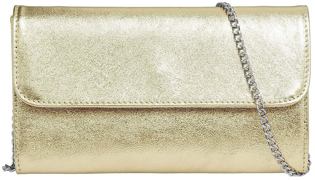 Caspar Clutch Abendtasche Metallic Leder Damen günstig online kaufen
