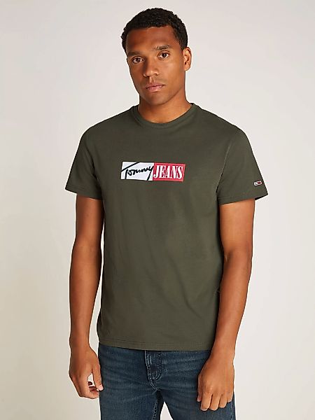 Tommy Jeans T-Shirt "TJM SLIM ENTRY GRAPHIC TEE EXT", mit Logo auf der Brus günstig online kaufen