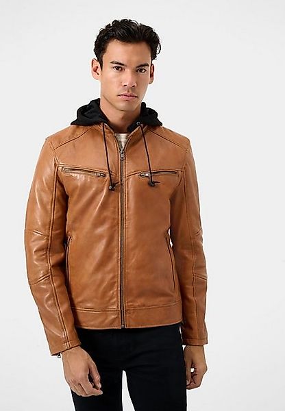 RICANO Lederjacke Fabio Klassische Lederjacke mit abnehmbarer Kapuze günstig online kaufen