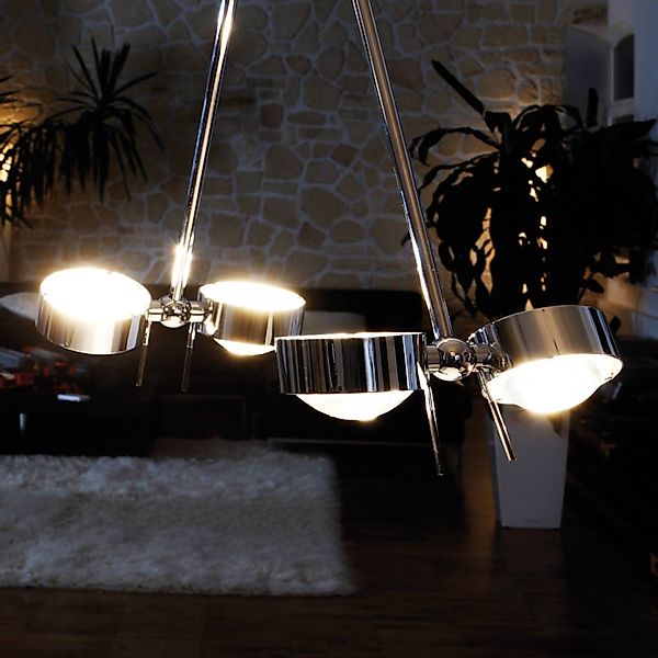 Hängeleuchte PUK CEILING, 4-flg., chrom, 80 cm günstig online kaufen
