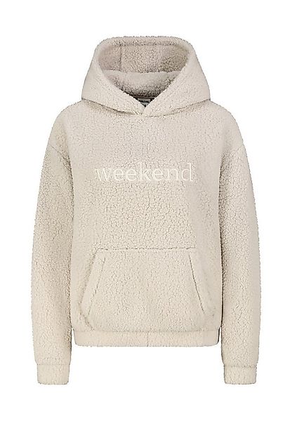 SUBLEVEL Fleecepullover Damen Teddyfleece Hoodie mit Kapuze und Stickerei F günstig online kaufen