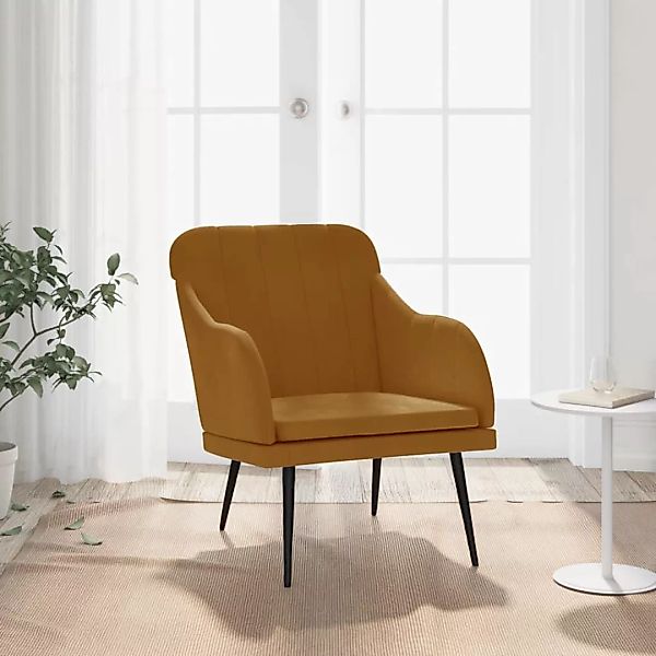 Vidaxl Sessel Braun 63x76x80 Cm Samt günstig online kaufen