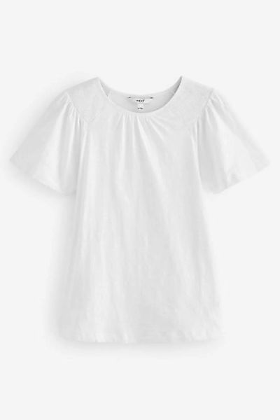 Next T-Shirt Gesmoktes Kurzarm-Rundhalsoberteil, Kurzgröße (1-tlg) günstig online kaufen