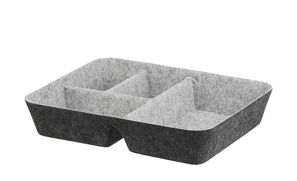 KHG Aufbewahrungsbox   ¦ grau ¦ Filz ¦ Maße (cm): B: 32 H: 25 T: 6.5 Aufbew günstig online kaufen