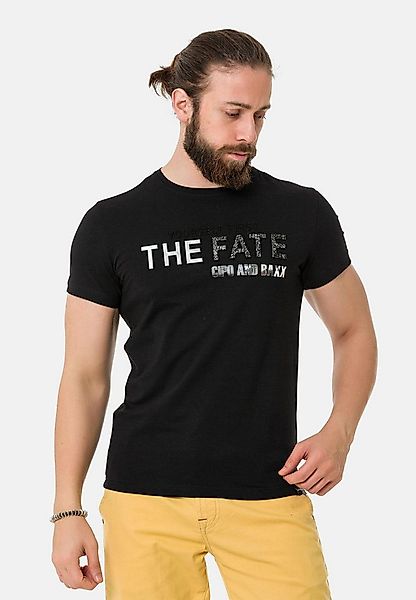 Cipo & Baxx T-Shirt T-Shirt mit Rundhals-Ausschnitt günstig online kaufen