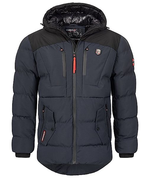Geo Norway Winterjacke Herren Winterjacke Steppjacke mit Kapuze günstig online kaufen