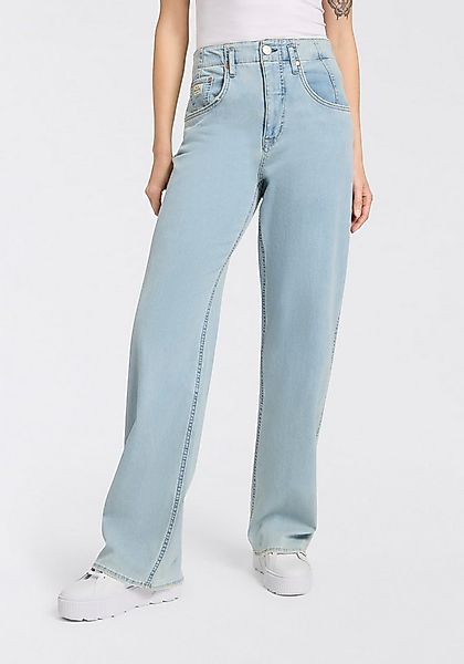 Herrlicher High-waist-Jeans Baggy Straight Denim Light günstig online kaufen