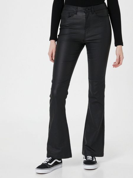 Noisy may Lederimitathose "NMSALLIE HW FLARE COATED PANTS NOOS" günstig online kaufen