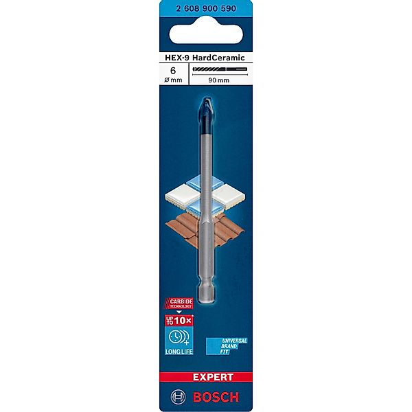 Bosch Bohrer Expert HEX-9 HardCeramic Ø 6 mm x 90 mm günstig online kaufen