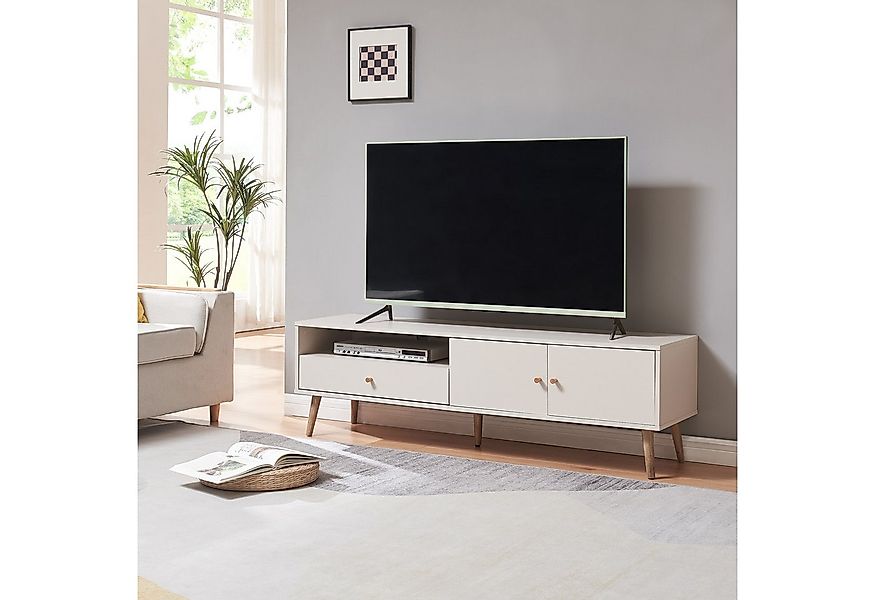 en.casa TV-Schrank »Hallevil« mit Schublade und 2 Türen 150 x 39 x 45 cm We günstig online kaufen
