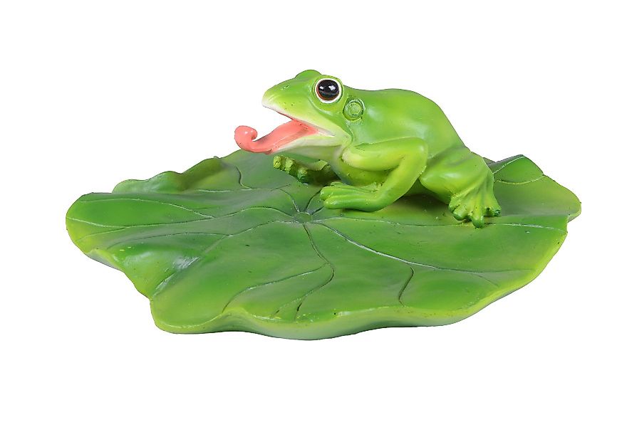 finehomegarden Teichfigur Frosch auf Seerose schwimmend günstig online kaufen
