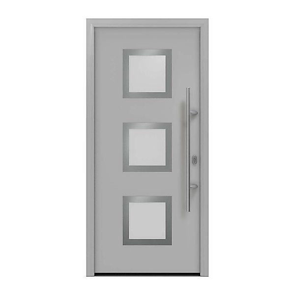 EcoStar Haustür Isopro IP 810S Weißaluminium 110 cm x 210 cm DIN R günstig online kaufen