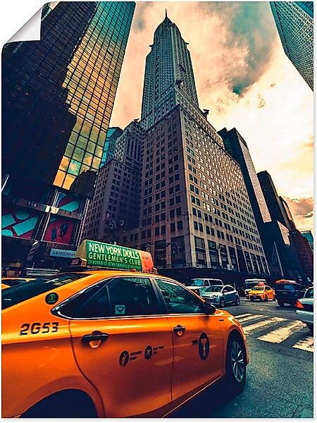 Artland Wandbild "Taxi in New York", Gebäude, (1 St.), als Leinwandbild, Po günstig online kaufen