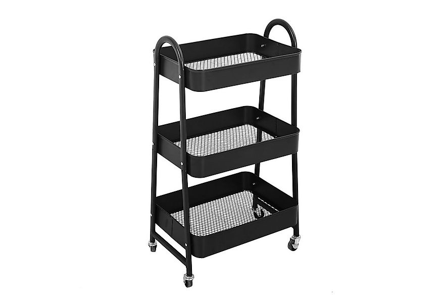 SVITA Servierwagen, mit Rollen, 3 Ebenen, Küchenwagen, klein, Rollwagen, Sc günstig online kaufen