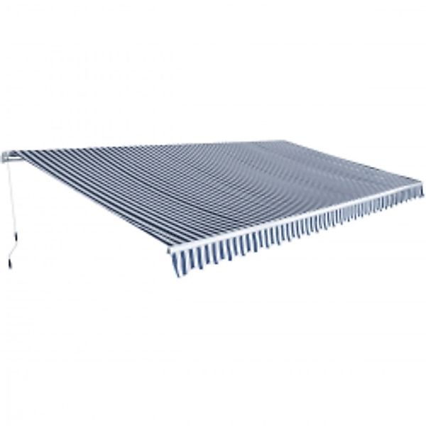 furnicato Gelenkarmmarkise 600 cm Blau/Weiß günstig online kaufen