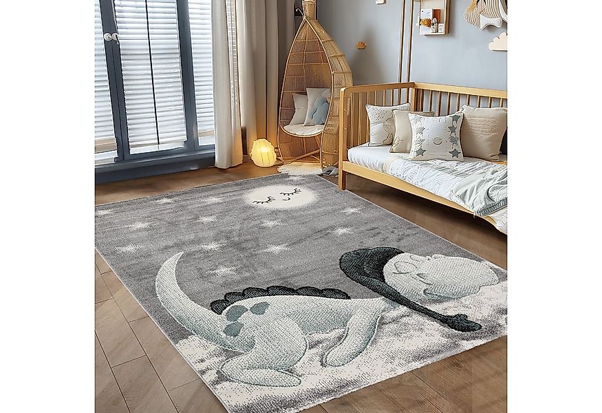 Carpettex Kinderteppich Dinosaurier Design, Rund, Höhe: 10 mm, Teppich Kind günstig online kaufen
