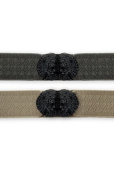 Herbert Hahn Ledergürtel Stretchgürtel Damen - FILOMENA - grau, sahara günstig online kaufen