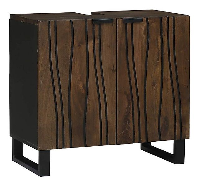 vidaXL Badezimmerspiegelschrank Waschbeckenschrank Walnuss 62 x 33 x 58 cm günstig online kaufen