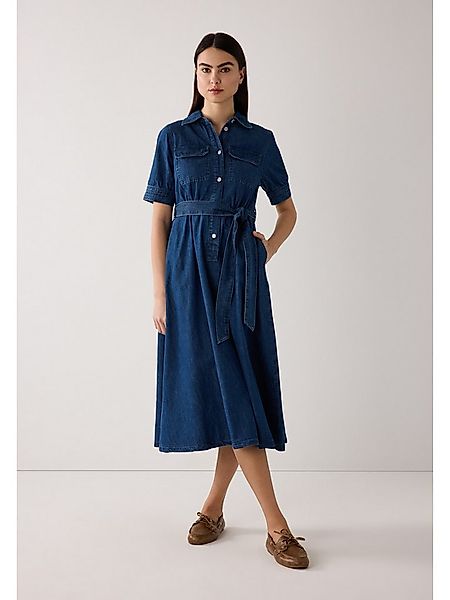 MORE&MORE Jeanskleid maxilanges Hemdblusen-Jeanskleid günstig online kaufen