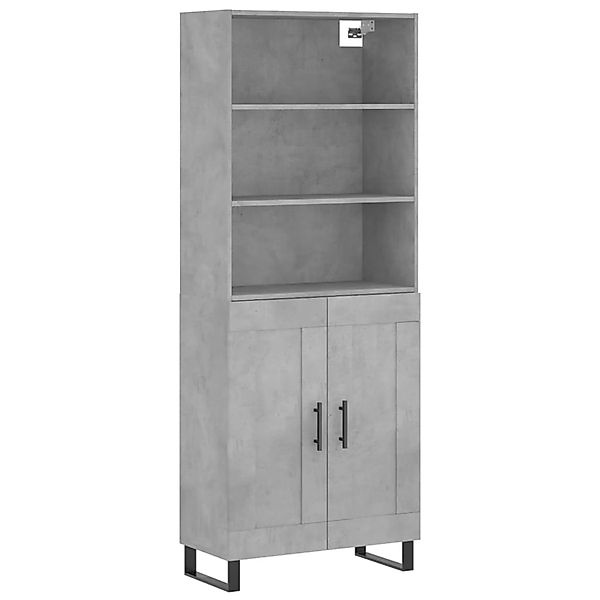 vidaXL Highboard Betongrau 69,5x34x180 cm Holzwerkstoff 3189985 günstig online kaufen